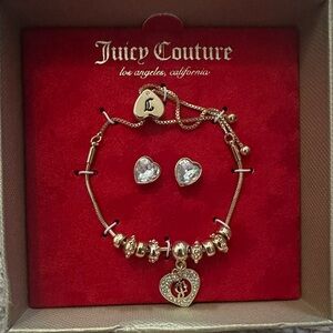 🪴Juicy Couture Gold Heart Jewelry Set